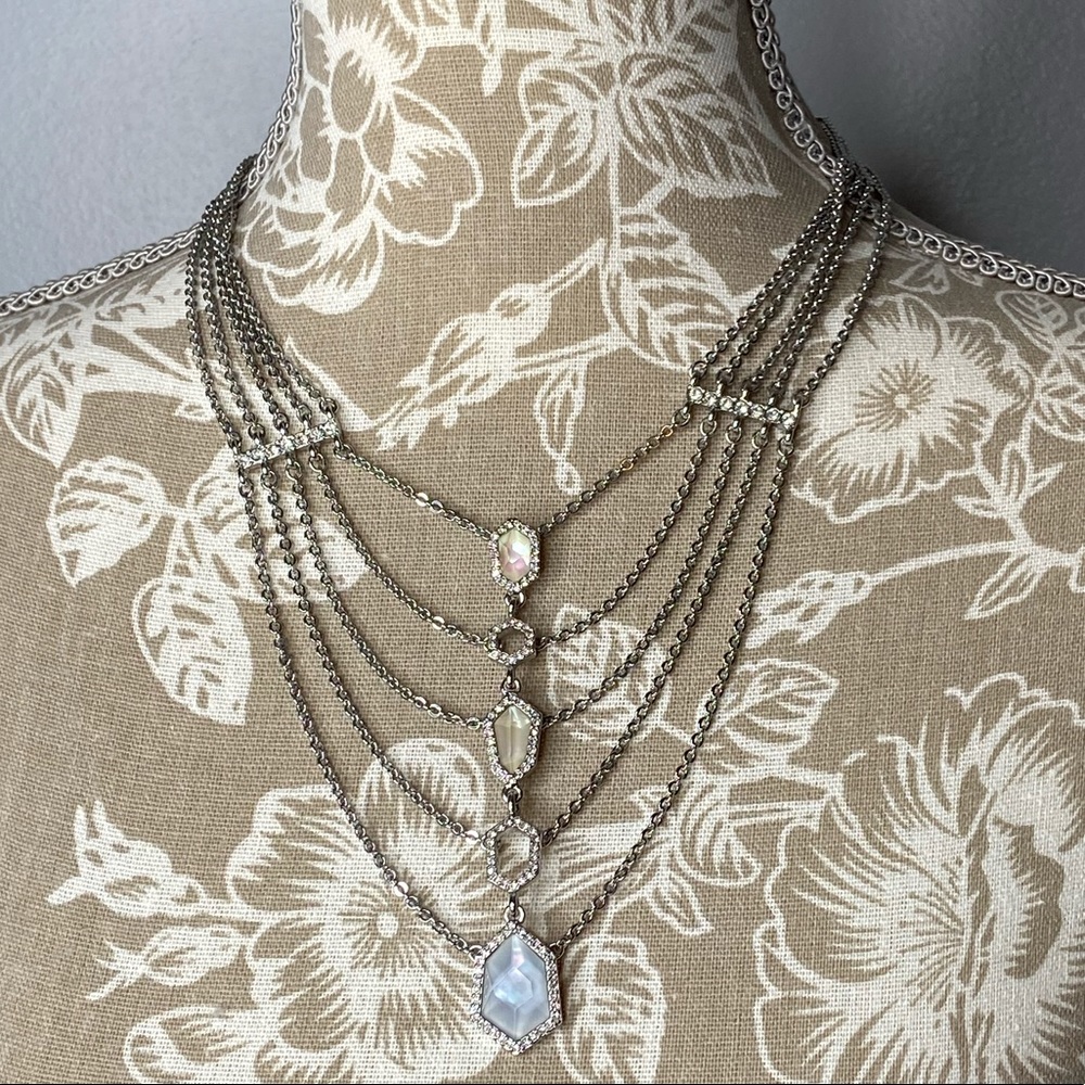Chloe + Isabel Modern Mosaic Multi row necklace